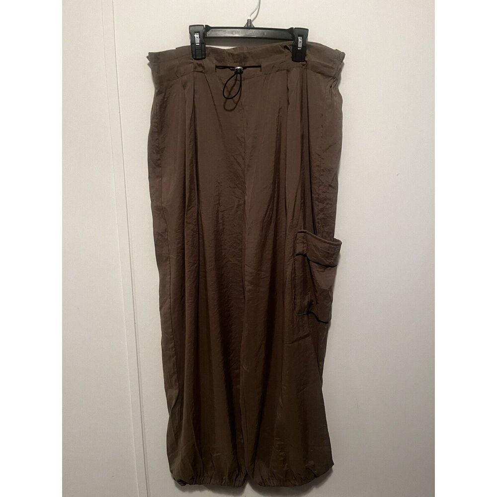 Anthropologie Wide-Leg Utility Pants in Brown